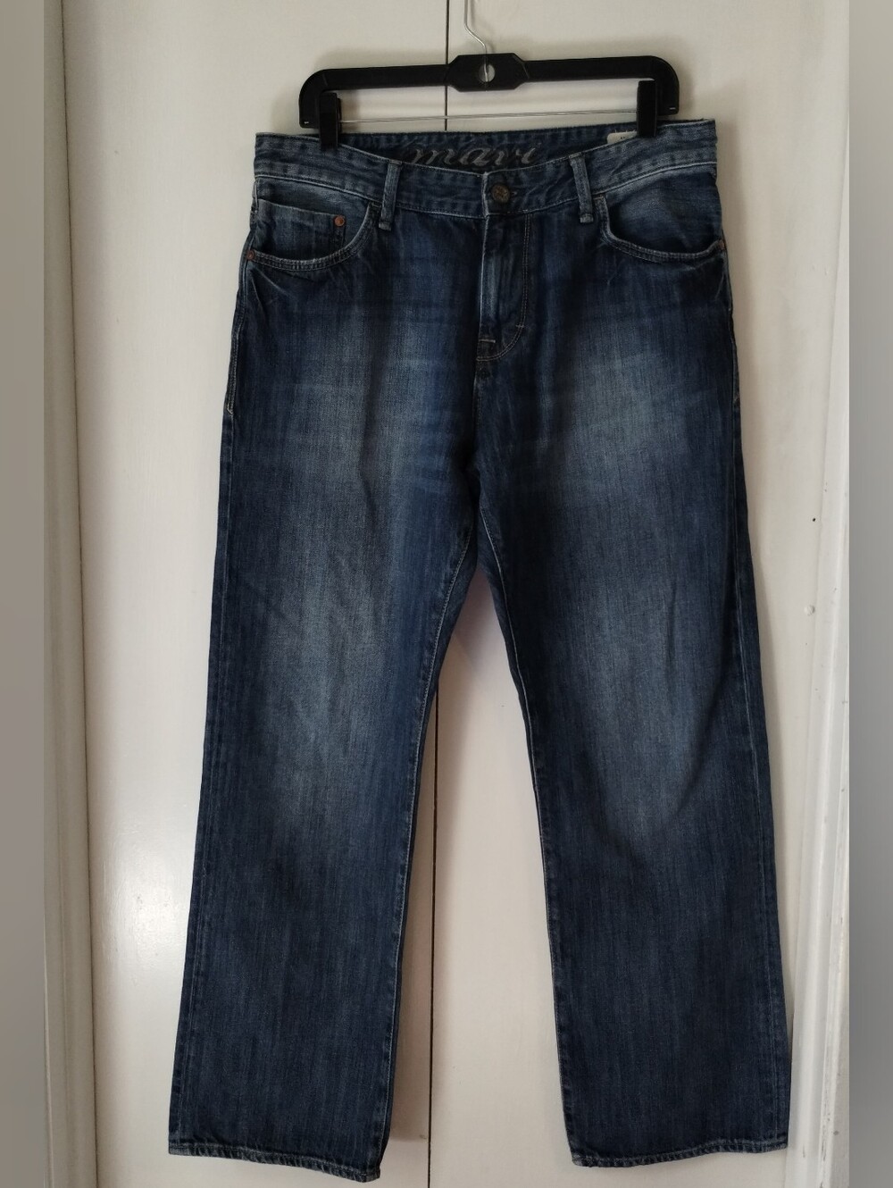 Mavi Men's Washed Blue Relaxed Jeans